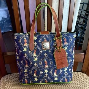 Dooney & Bourke Blue and Brown Crossbody Bag